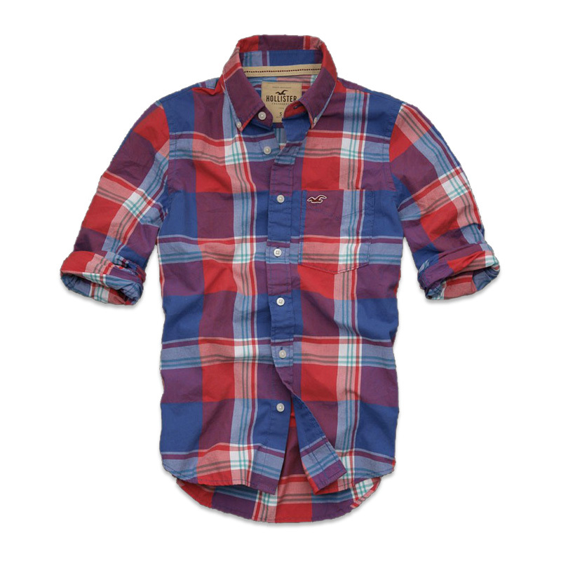 Hollister Hombres Pura Algodón Camisa HCO4512